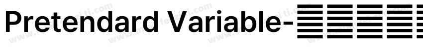 Pretendard Variable字体转换